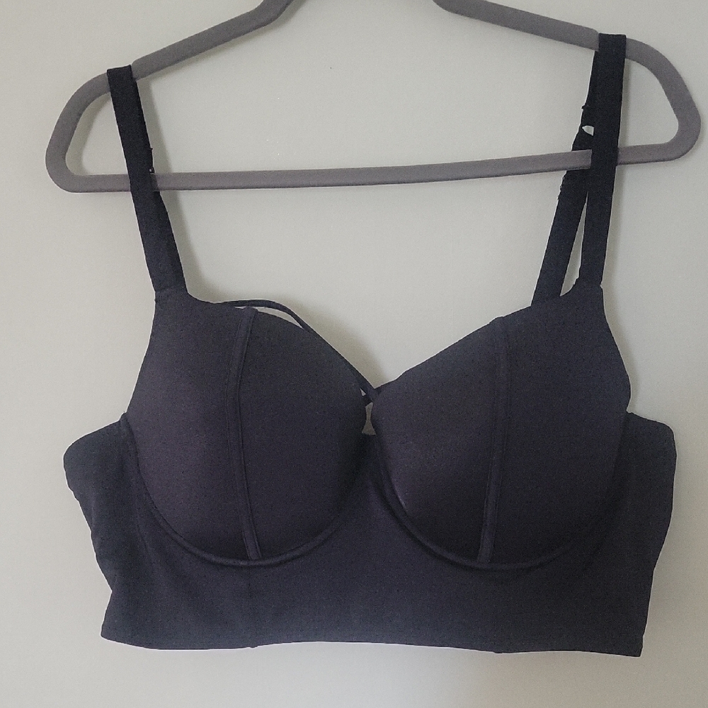 Torrid Size 3 Strappy Black Swim Bralette With Underwire